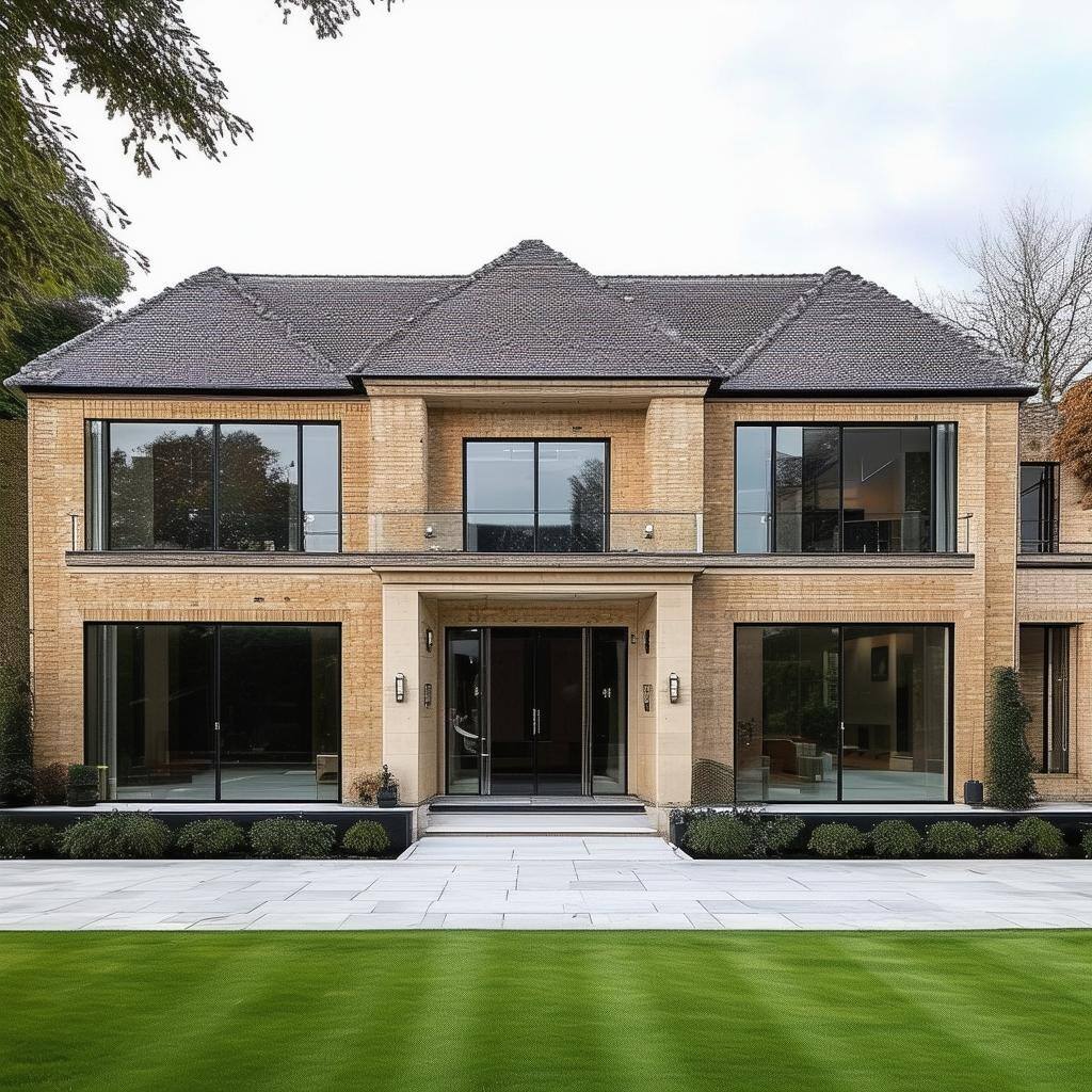 luxury UK house the front of it luxury UK house the front of it